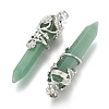 Natural Green Aventurine Pointed Pendants G-O164-02-P07-2