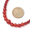 Round Natural Carnelian(Dyed & Heated) Beaded Neckiaces NJEW-JN05003-3