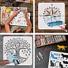 4Pcs 4 Styles PET Hollow Out Drawing Painting Stencils DIY-WH0395-0009-4
