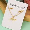 Stainless Steel Pendant Necklace & Stud Earring FS-WGABA87-09-1