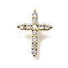 Brass Micro Pave Clear Cubic Zirconia Pendants CU-CBA9883-05C-G-1