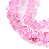 Spray Painted Transparent Glass Beads Strands GLAA-P060-01A-09-3
