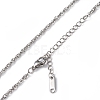 Non-Tarnish 304 Stainless Steel Rope Chain Necklace for Men Women NJEW-K245-010C-2