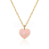 Pink Heart Pendant Necklaces for Women UK9775-1-1