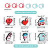 6Pcs 6 Styles Medical Theme Silicone Beads Knitting Needle Protectors/Knitting Needle Stoppers DIY-NB0010-41-2