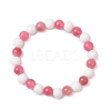 2Pcs Natural & Dyed Malaysia Jade Bracelets for Women BJEW-JB12624-3