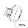 Fashionable Unisex Brass Micro Pave Clear Cubic Zirconia Solitaire Ring VA2990-6-1