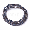 Electroplated Frosted Glass Bead Strands EGLA-G071-A-3