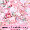 100G 10 Styles Transparent Acrylic Beads OACR-YW0002-65B-1
