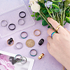 Unicraftale 16Pcs 4 Colors 201 Stainless Steel Plain Band Finger Ring for Women RJEW-UN0002-41-4