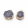 Natural Dyed Quartz Pendants G-P399-B03-2