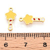 304 Stainless Steel Enamel Charms STAS-T065-55G-02-3