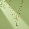 Brass Link Chain Double Layer Necklaces NJEW-JN03993-6