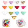 13 Sets 13 Colors Spray Painted Alloy Magnetic Clasps with Loops FIND-YW0001-31-1