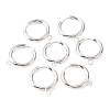 201 Stainless Steel Huggie Hoop Earring Findings STAS-P283-01J-S-3