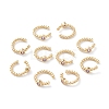 Brass Micro Pave Cubic Zirconia Cuff Earrings LS-EJEW-H109-01I-G-2