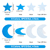AHANDMAKER 8Sets 2 Style Star & Moon PET Safety Reflector Strips Adhesive Stickers AJEW-GA0003-53-2