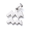 Non-Tarnish 304 Stainless Steel Pendants STAS-L210-06L-P-2