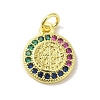 Brass Micro Pave Cubic Zirconia Charms KK-M283-21B-02-1