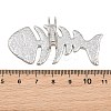 Textured 304 Stainless Steel Cuff Open Rings SA-CBA0F84-07P-2