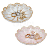   2Pcs 2 Colors Porcelain Jewelry Dish AJEW-PH0004-21-1