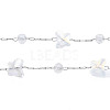 Glass Butterfly & Round Beaded Chains CHS-N003-03-4
