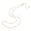 Brass Satellite Chain Necklaces NJEW-K123-08G-2
