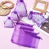 30Pcs 4 Styles Rectangle Organza Bags Jewellery Storage Pouches Wedding Favour Party Mesh Drawstring Gift OP-FS0001-01E-10