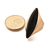 Resin Horse Eye Finger Rings RJEW-R006-01G-03-5