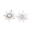 Tibetan Alloy Flower Pendant Cabochon Bezel Settings X-PALLOY-A13079-AS-RS-2