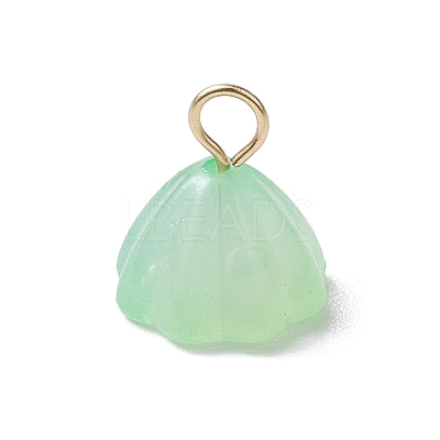 Acrylic Lotus Pendants PALLOY-JF02712-03-1