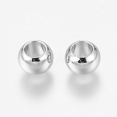 Environment Brass European Beads KK-P120-03P-1