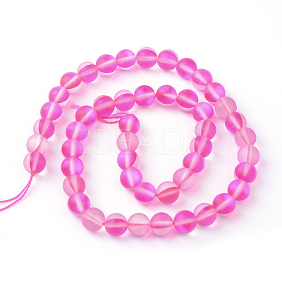 Synthetic Moonstone Beads Strands X-G-R375-6mm-A01-1