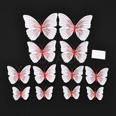 PVC Plastic Artificial 3D Butterfly Decorations DIY-I072-02C-1