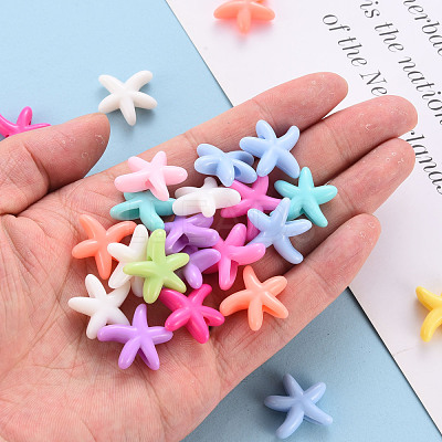 Opaque Acrylic Beads X-MACR-S373-22A-1