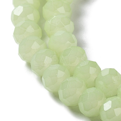 Baking Paint Imitation Jade Glass Bead Strands DGLA-A034-J8MM-A21-1