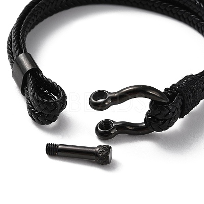 Microfiber Braided Cord Bracelet BJEW-F460-08B-1-1