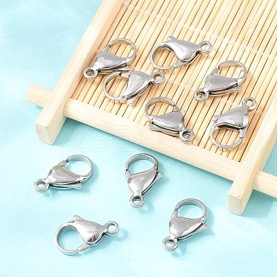 Tarnish Resistant 304 Stainless Steel Lobster Claw Clasps STAS-G035-H-1