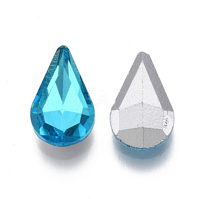 Pointed Back Glass Rhinestone Cabochons RGLA-T081-8x13mm-12-1