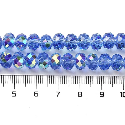 AB Color Plated Transparent Electroplate Beads Strands EGLA-H104-06G-1