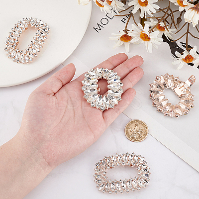 4Pcs 2 Style Alloy Crystal Rhinestone Shoe Decorations AJEW-PH0011-49KCG-1