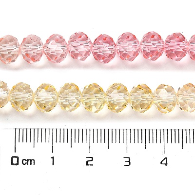 Transparent Painted Glass Beads Strands DGLA-A034-T8mm-A09-1
