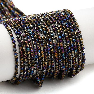 Electroplate Glass Beads Strands GLAA-H021-01A-AB02-1