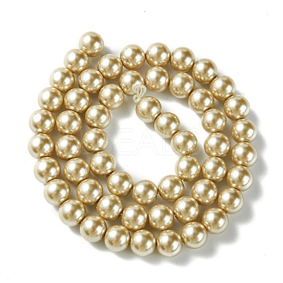 Eco-Friendly  Dyed Glass Pearl Round Bead Strands X-HY-A002-8mm-RB021-1