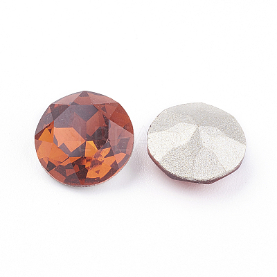 Pointed Back & Back Plated K9 Glass Rhinestone Cabochons RGLA-J012-10mm-259-1