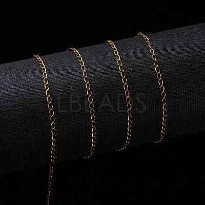 3.28 Feet Ion Plating(IP) 304 Stainless Steel Twisted Chains X-CHS-H007-16G-1