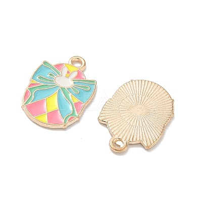 Easter Alloy Enamel Pendants ENAM-I055-01KCG-10-1