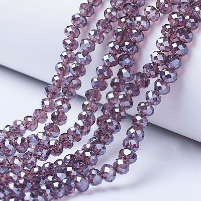 Electroplate Glass Beads Strands EGLA-A034-T10mm-A05-1