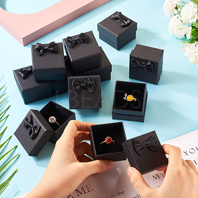 Square Cardboard Paper Ring Gift Storage Boxes CON-TAC0001-17A-1