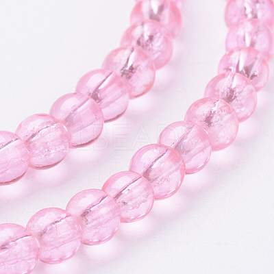 Spray Painted Crackle Glass Beads Strands CCG-Q001-4mm-02-1